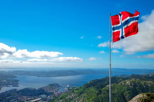 Bergen şehir Norveç'te toplayan