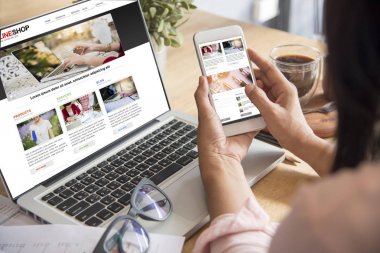 Güzel kadın keşfetmek Online alışveriş sitesi.