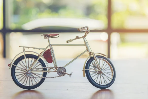 Rueda Bicicleta Decorar Sala Estar Con Bicicleta Mesa Diseño Interiores — Foto de Stock