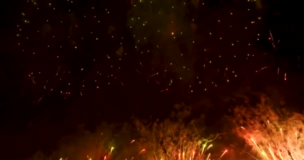 Feuerwerk Feiern Jubiläum Frohes Neues Jahr 2020 Juli Feiertag Buntes — Stockvideo