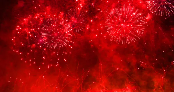 Fuochi Artificio Festeggiare Anniversario Felice Anno Nuovo 2020 Luglio Festa — Foto Stock