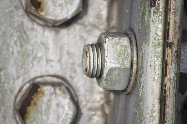 Rusty Screw Peeling Paint Macro — Stock Photo, Image