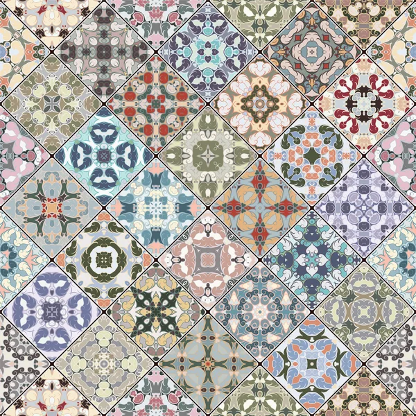 Abstraktní vzory patchworku — Stockový vektor