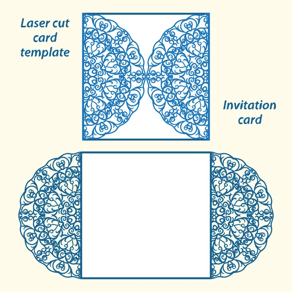 Lazercut vektör düğün davetiye şablon.