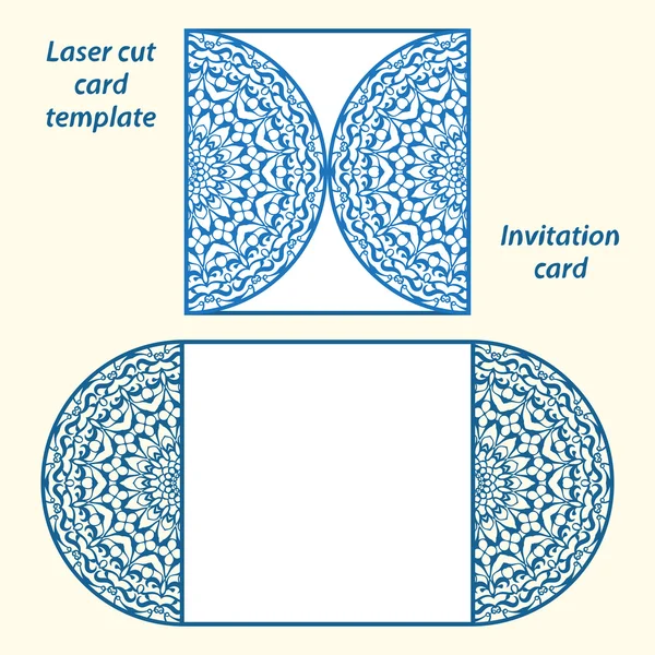 Lazercut vektör düğün davetiye şablon.