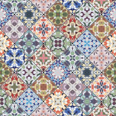 Patchwork soyut desenler