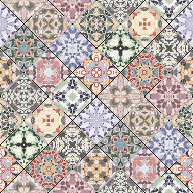 Patchwork soyut desenler