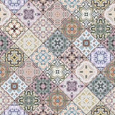 Kahverengi ve yeşil soyut desenler