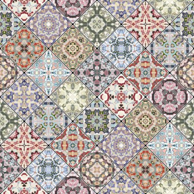 Turuncu ve yeşil soyut desenler