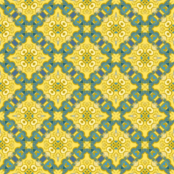 Blaues und gelbes Muster — Stockvektor