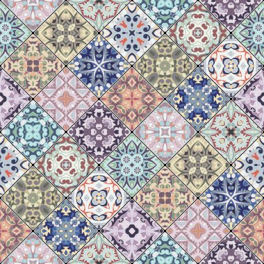 Patchwork soyut desenler