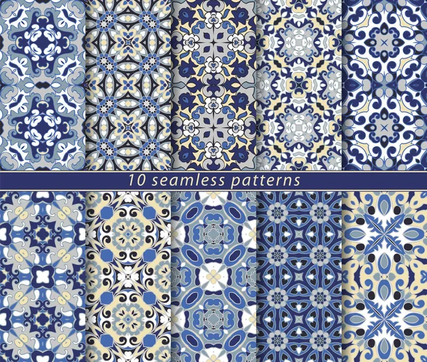 On kesintisiz soyut desen seti.