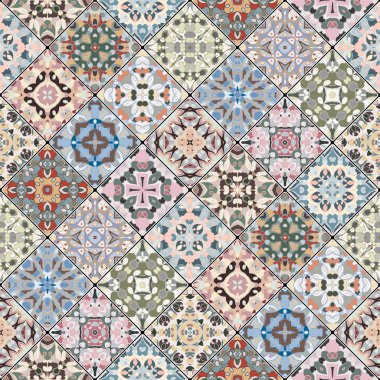 Turuncu ve yeşil soyut desenler