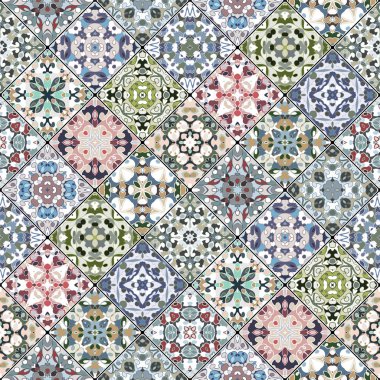 Pembe ve yeşil soyut desenler