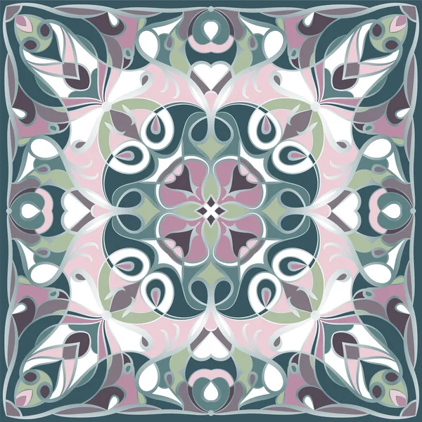 Mouchoir vert vif et lilas — Image vectorielle