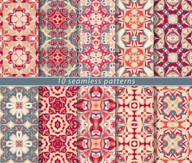 On kesintisiz soyut desen seti.