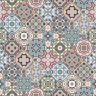 Turuncu ve yeşil soyut desenler