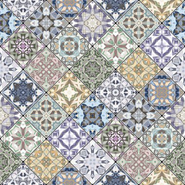 Patchwork soyut desenler