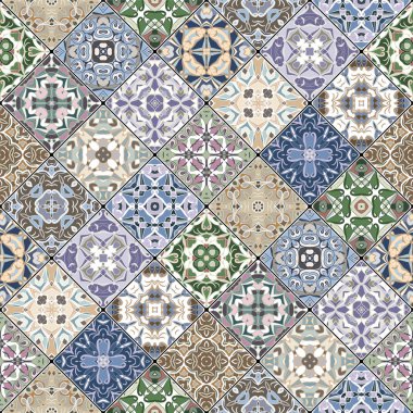 Patchwork soyut desenler