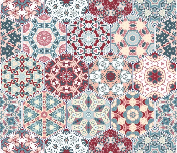Azulejos de patrón sin costura abstracto — Vector de stock