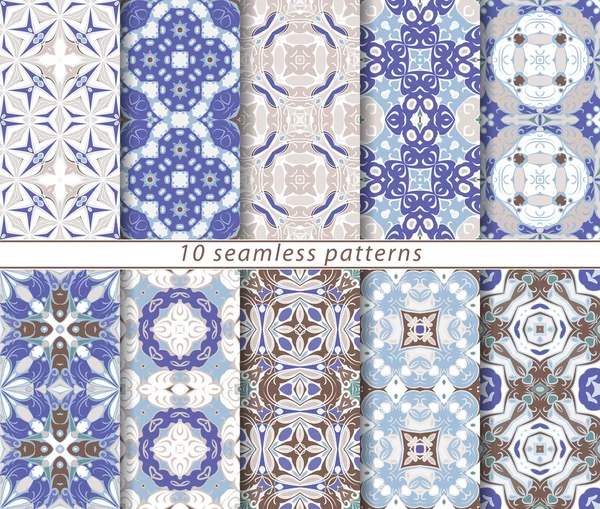 On kesintisiz soyut desen seti.