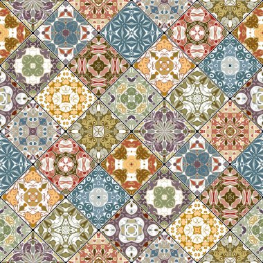 Turuncu ve yeşil soyut desenler