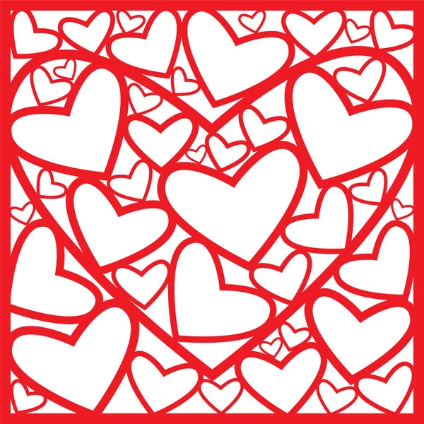 Kırmızı kalp tebrik kartı.