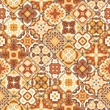 Oryantal tarzı kare artıkları.