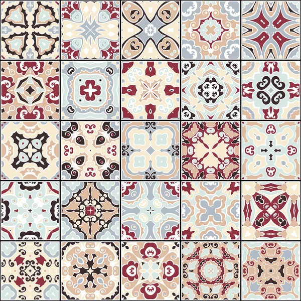 Colección de azulejos de cerámica — Vector de stock