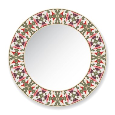 dairesel desenli dekoratif tabak