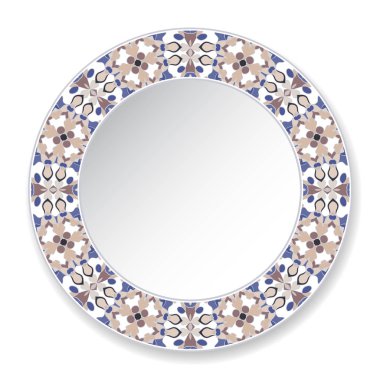 dairesel desenli dekoratif tabak