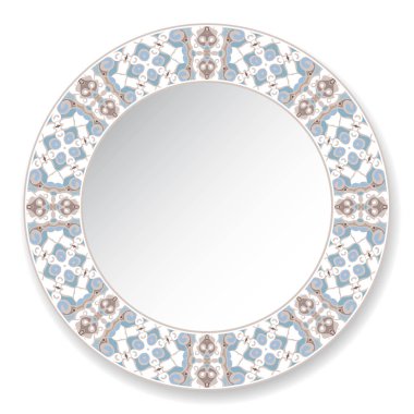 dairesel desenli dekoratif tabak