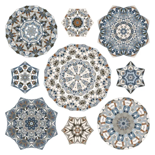 Soyut dairesel öğeleri kümesi.