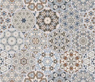 Vektör altıgen şekillerinin ayarla.