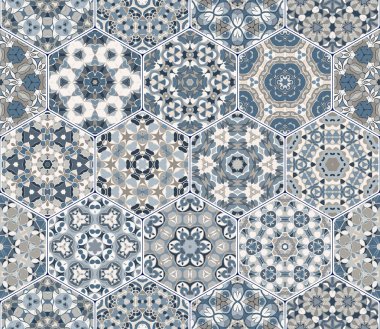 Vektör altıgen şekillerinin ayarla.