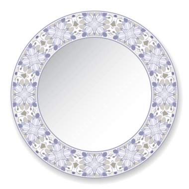 dairesel desenli dekoratif tabak