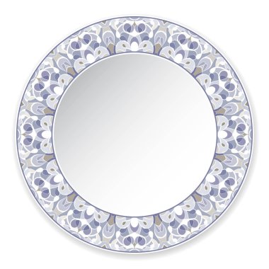 dairesel desenli dekoratif tabak