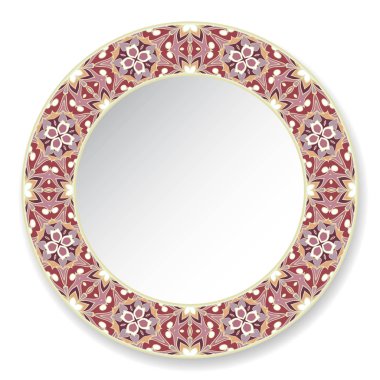 dairesel desenli dekoratif tabak