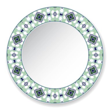 dairesel desenli dekoratif tabak