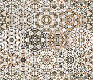 Vektör altıgen şekillerinin ayarla.