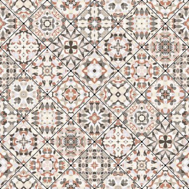 Oryantal tarzı kare artıkları.