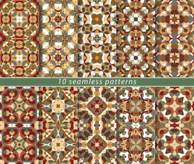 parlak Dikişsiz desen seti.