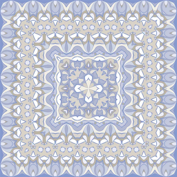 Vierkante patroon voor de zijden sjaal — Stockvector