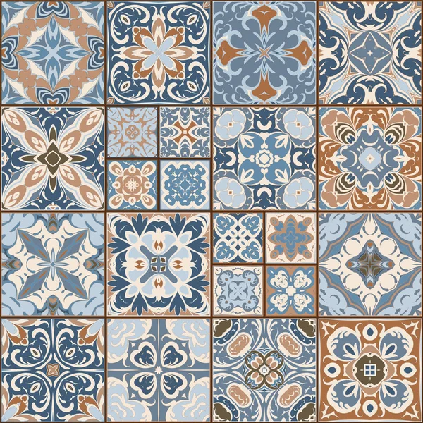 Colección de azulejos de cerámica — Archivo Imágenes Vectoriales