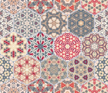 Vektör altıgen şekillerinin ayarla.