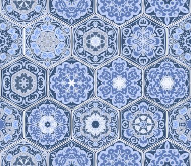 Vektör altıgen şekillerinin ayarla.