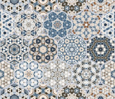 Vektör altıgen şekillerinin ayarla.