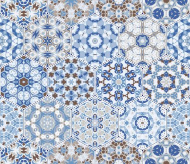 Vektör altıgen şekillerinin ayarla.