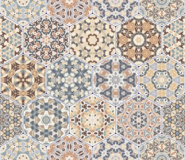 Vektör altıgen şekillerinin ayarla.