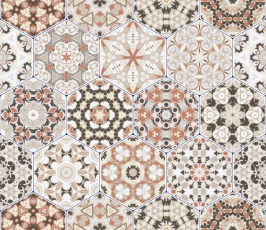 Vektör altıgen şekillerinin ayarla.